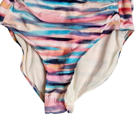 Niptuck Multifit Cup Multicolored One Piece Ruched Sides Sz 8 - Picture 11 of 11